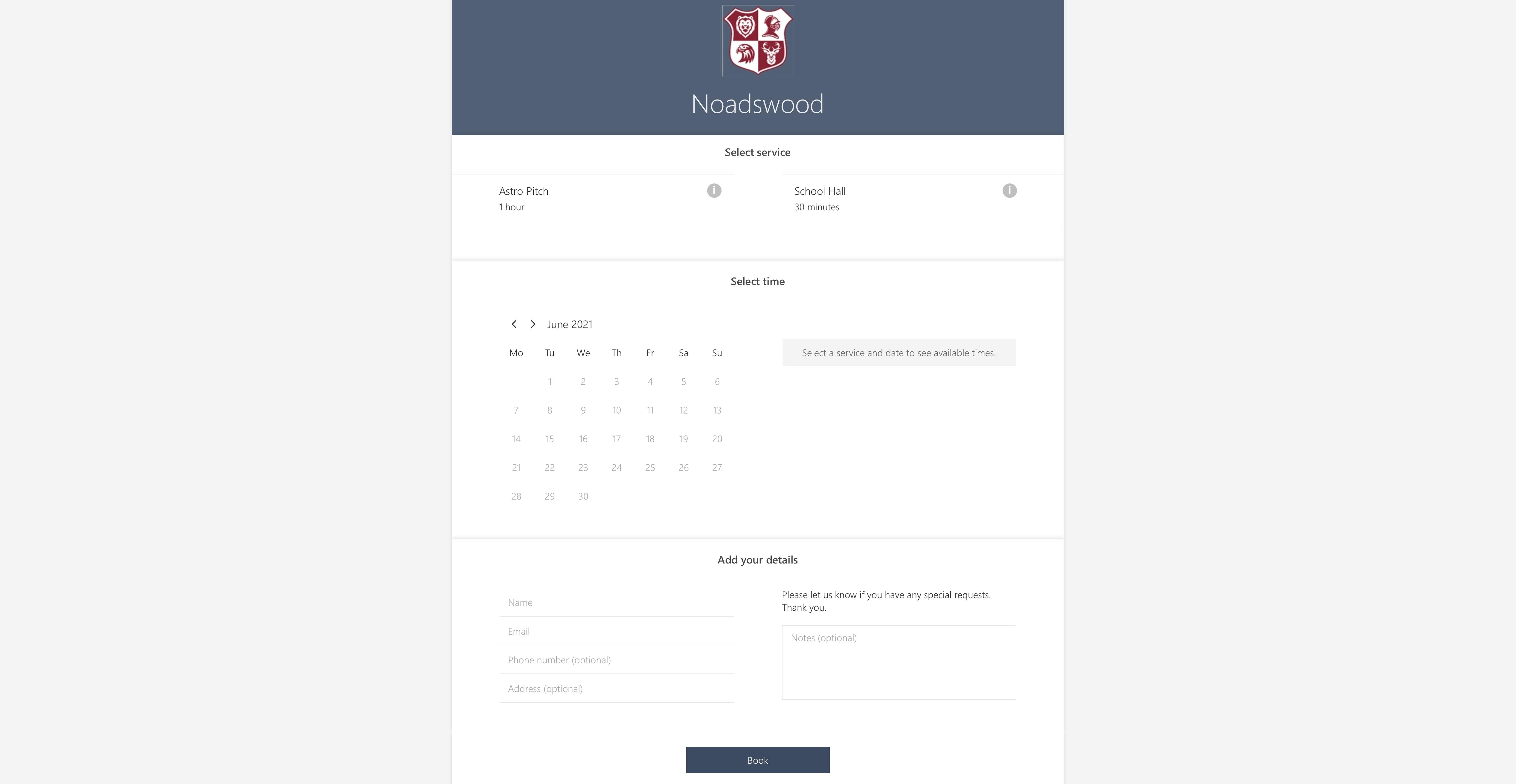 Booking Form