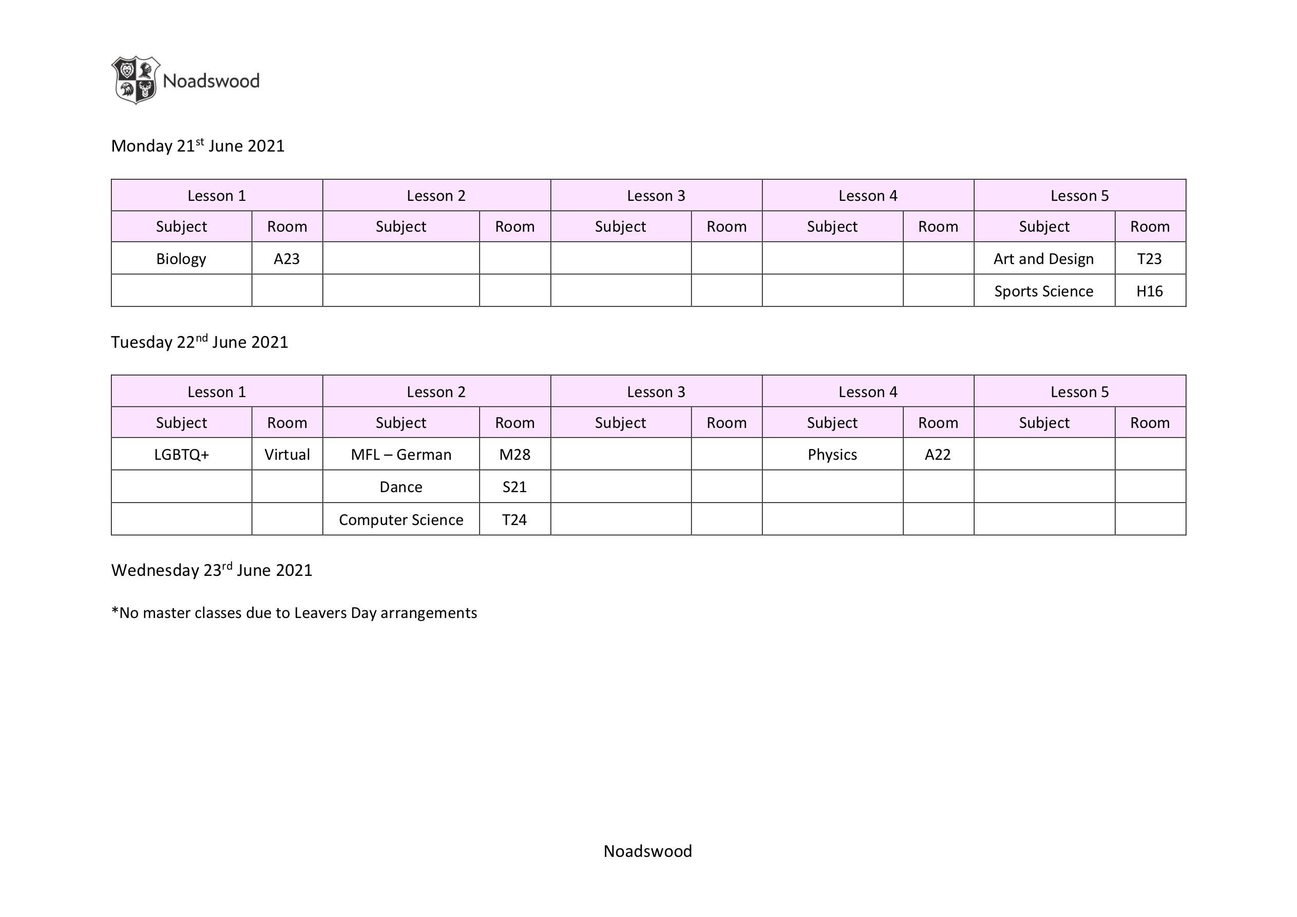 Masterclasses