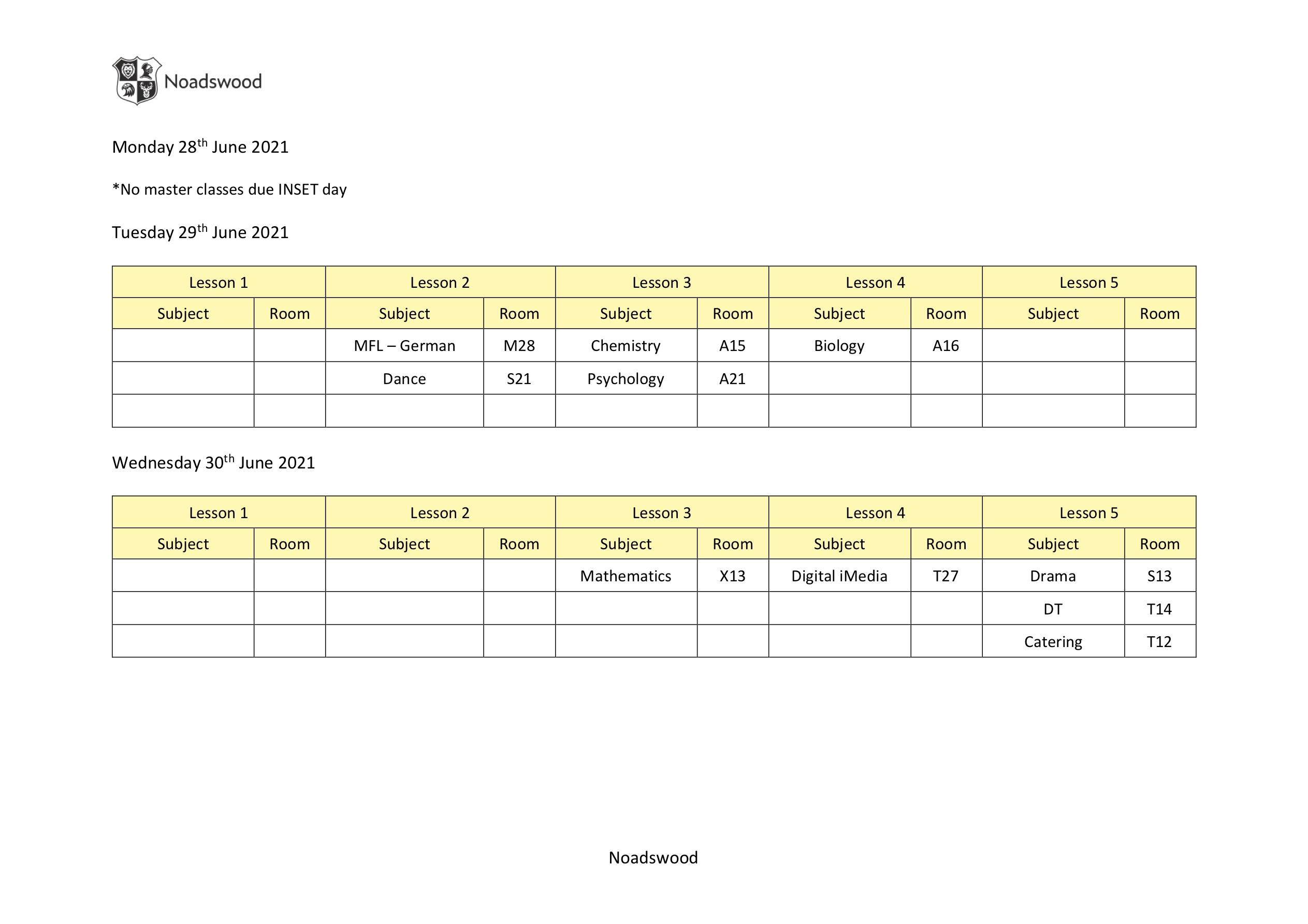 Masterclasses